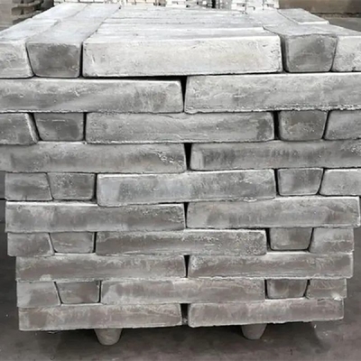 Bright Silver Magnesium Ingot ringan 99,98% 25kg Untuk Pengecoran Dan Penempaan