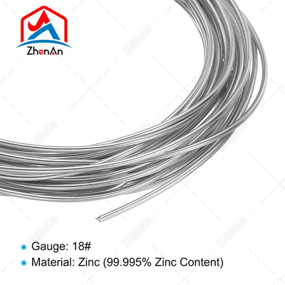 99.995% Konduktivitas Listrik Baik murni 1,2 mm 1,6 mm Zinc Wire untuk Arc Spray Machine