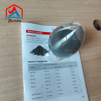 Pasokan 75%/ 85%/ 90% Sic 0-10mm /10-50mm Karbida Silikon Hitam untuk Foundry