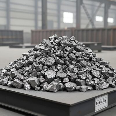 Ferrosilicon FeSi paduan kemurnian tinggi untuk pembuatan baja dengan 10 ̊100mm Granules