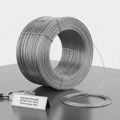 Kekuatan Ikatan Tinggi 99,995% Zinc Purity Thermal Spray Wire untuk Metallizing Korosi Resistance