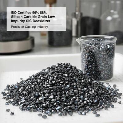 Sertifikat ISO 90% 88% kemurnian Kecemasan rendah Silicon Carbide Grain untuk pengecoran presisi