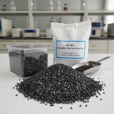 90% kemurnian SiC Deoxidizer 1-10mm Granul Karbida Silikon Kemurnian Tinggi untuk Casting Besi