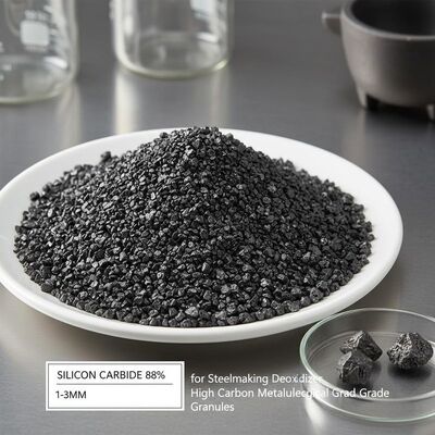 Granul Silikon Karbida Karbon Tinggi 88% 1-3mm untuk Deoksidator Pembuatan Baja