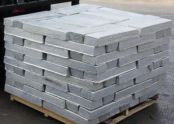 99,8% Magnesium Metal Ingot 12kg Pengurangan Magnesium Ingot yang Relatif Kuat